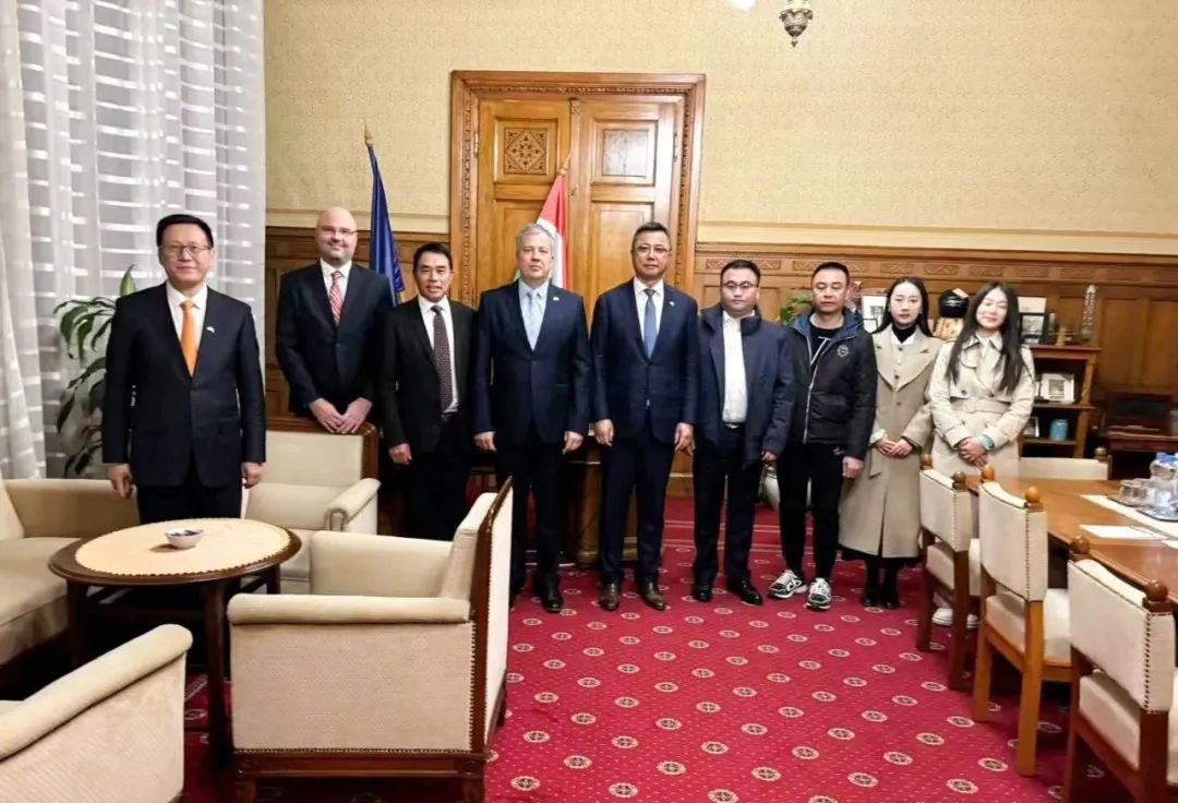 迅鐳激光董事長拜會匈牙利國家議會副主席歐拉·勞約什、中國駐匈牙利使館公使銜參贊陳奕薇(圖2)